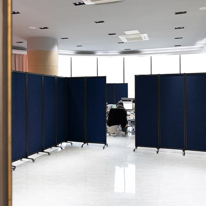 Upgrade Version Room Partition and Divider, Freestanding Rolling Dividers - Image 6