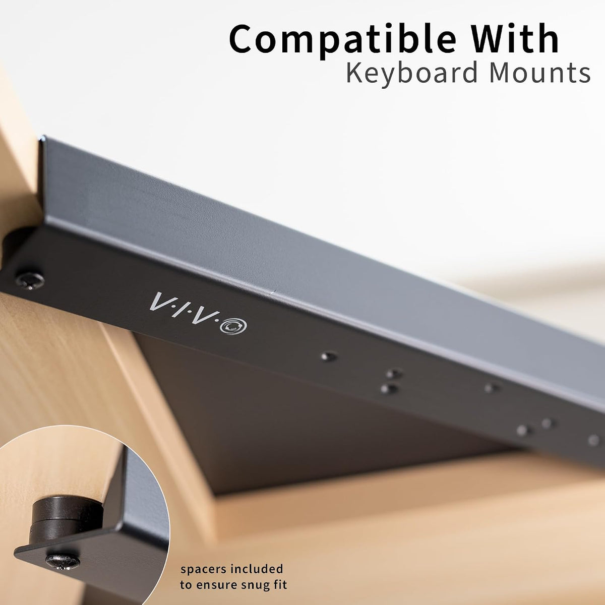 VIVO Black 17 in Corner Desk Connector Platform, DESK-AC07S