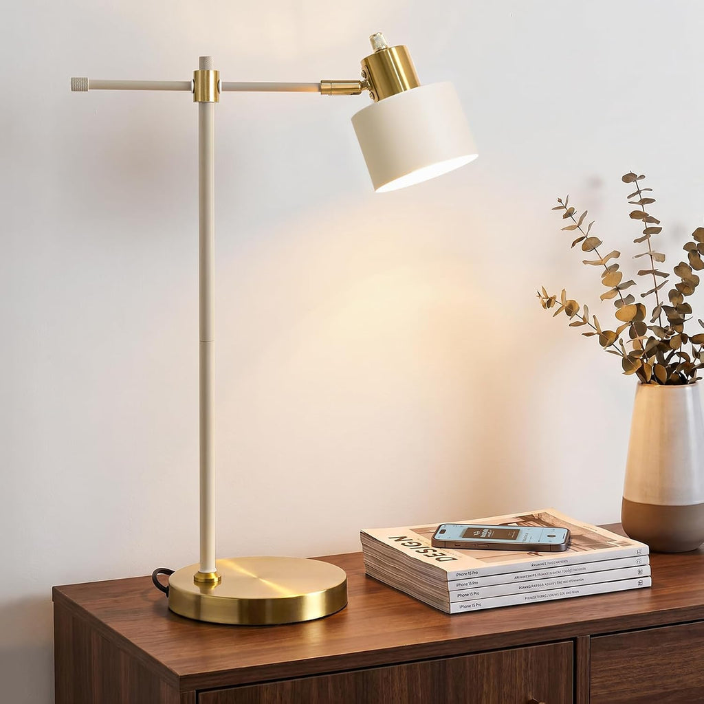 oyears 22.2" modern desk lamp, metal table lamp, main product view