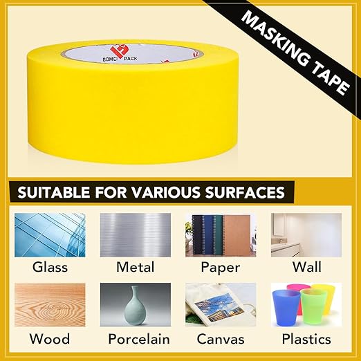 BOMEI PACK Yellow Painters Tape 1 Inch Bulk - Image 6