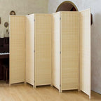 Loomveil 6 Panel Room Divider Folding Privacy Screen, 67 inch Bamboo Panel by Unknown