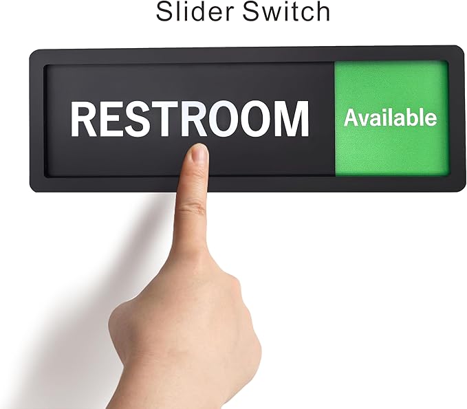 Restroom Sign – In Use/Available Slide Switch Sign ，Premium Durable Acrylic - Image 4