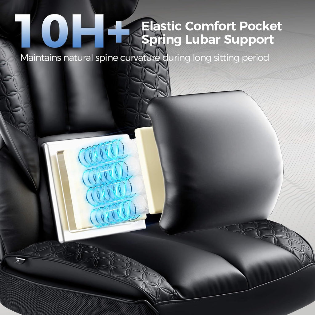 gtplayer big and tall gaming chair 400lbs heavy showing dimensions