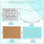 4x6 Index Card Holder Acrylic Index Card Organizer Clear Index Card Box Flash - Image 2