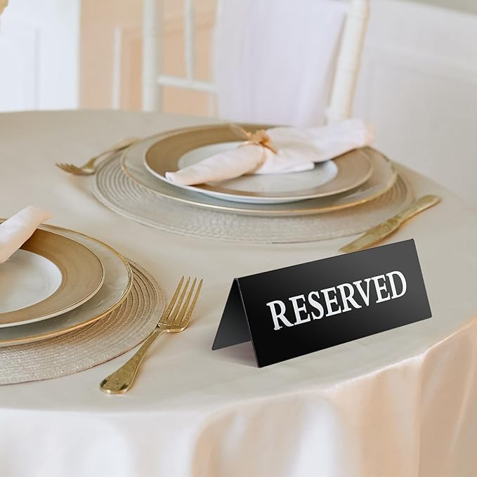 6 Pieces Table Top Reserved Sign Table Signs Reserved Seating Signs Double - Image 5