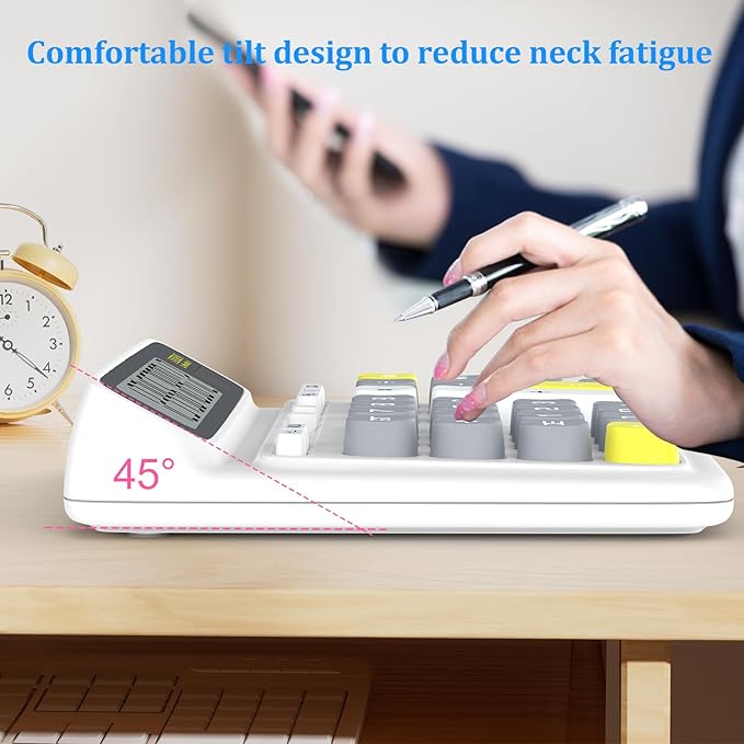 Desktop Calculator with Extra Large 5-Inch LCD Display, 12-Digit Two Way Power - Image 2