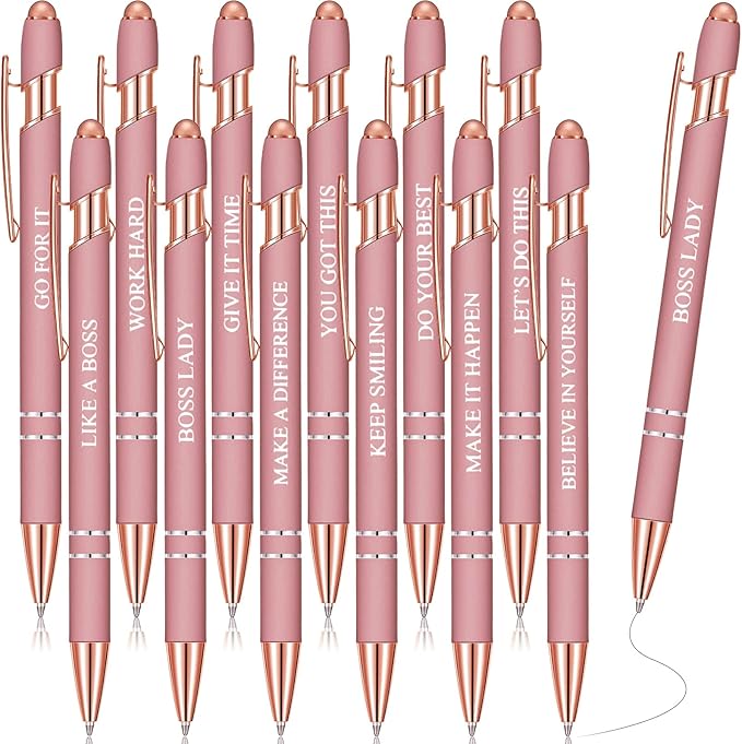 Zonon 12 Pcs Inspirational Pens Bulk Funny Ballpoint Pen by Zonon