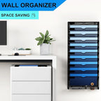 GDINDINFAN Hanging Wall File Organizer 10 Tier Wall Mounted File Holder - Image 2