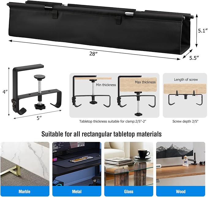 Under Desk Cable Management Tray - Image 5