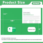Two Pocket Folders, PANDRI 30 Pack 2 Pocket Folders, Letter Size Paper File - Image 2