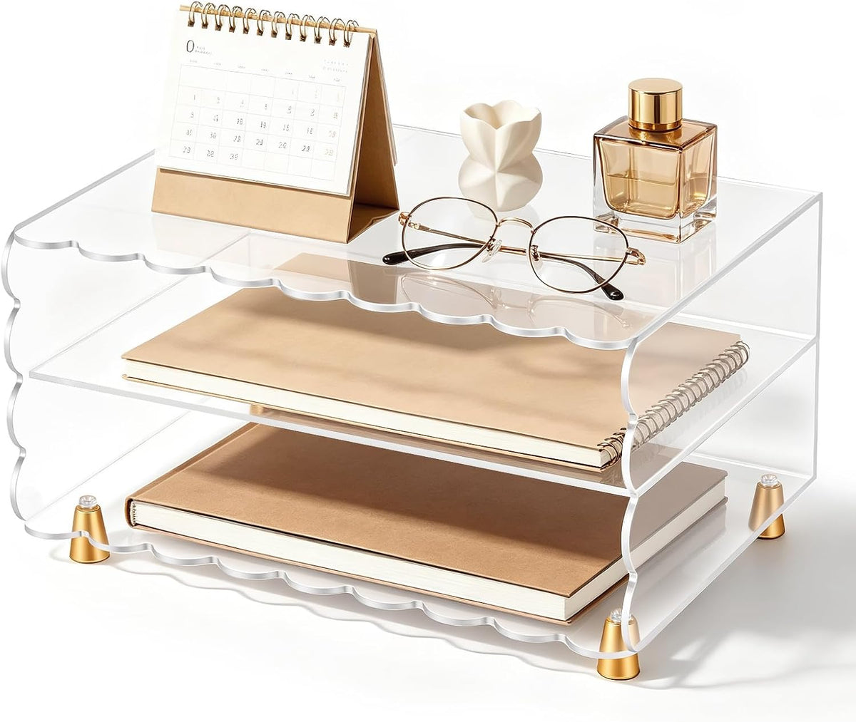 2+1 tier paper letter tray,acrylic desk organizer with, main product view