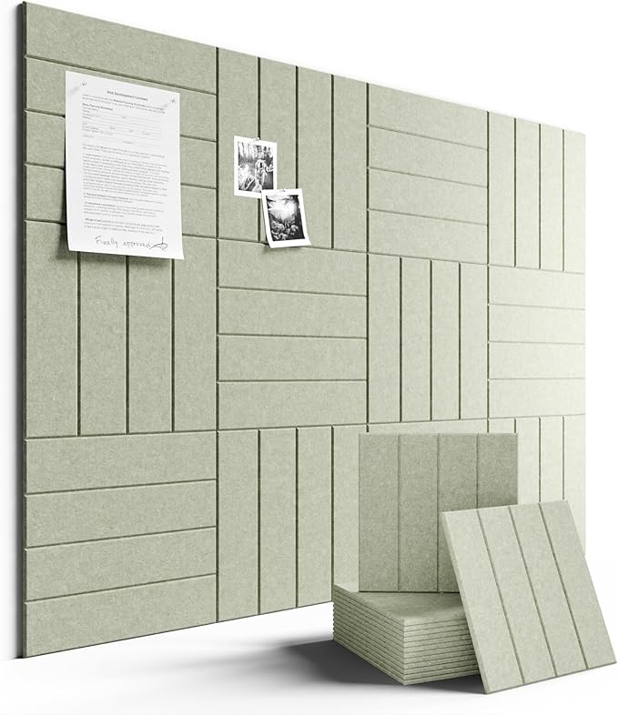 Fluxynara Felt Bulletin Board Tiles Large 48" x 36" Cork Board Alternative-12 by FLUXYNARA