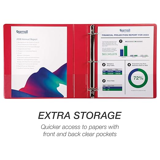 Samsill 1.5 Inch 3 Ring Binders, Made in USA, Economy Round Ring, 325 Sheet - Image 4