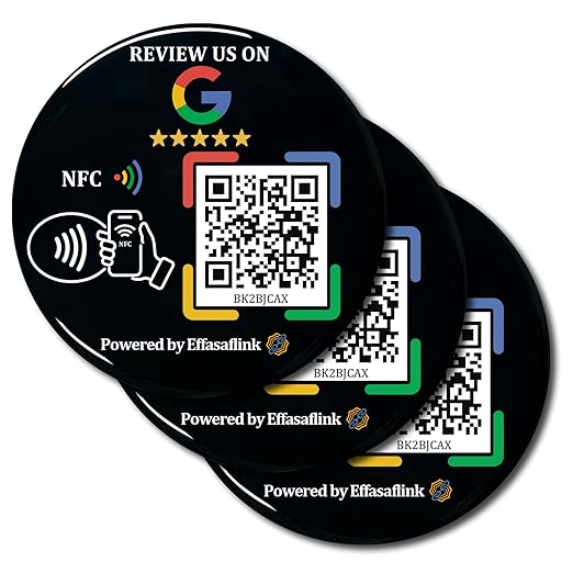 Epoxy Sticky Card with NFC Chip & QR Code by Effasaflink