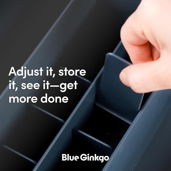 BLUE GINKGO Desk Organizer – Korean-Made Office Storage - Image 4