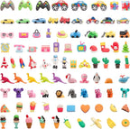 CLOCK KING 90pcs 3D Cute Kids Erasers, Random Desktop Pet Toys Gifts, Classroom by CLOCKKING