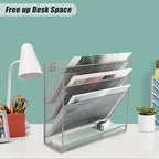 EASEPRES Desk File Organizer Mesh 4-Tier, Hanging Wall Mount Document - Image 5