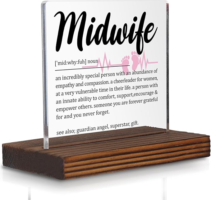 Midwife Appreciation Gift Desk Sign by Pariveca