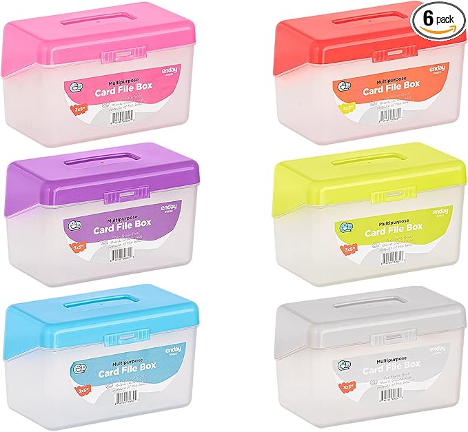 Enday Index Card Holder, 3x5 Note Flash Card Organizer Case, Stackable Index by ENDAY