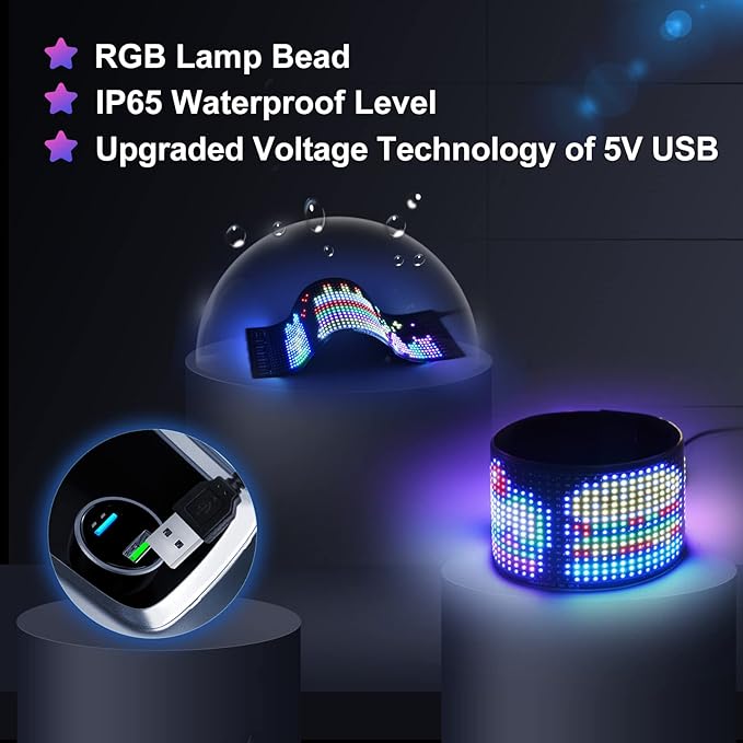 GOTUS Programmable LED Sign, Scrolling Flexible Digital Signs, LED Car Sign - Image 4