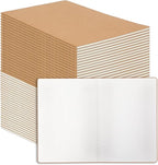 48 Pack Blank Kraft Notebooks, 8.3x5.5 Inches A5 Small Journals Bulk Blank by Welcometomiikoul