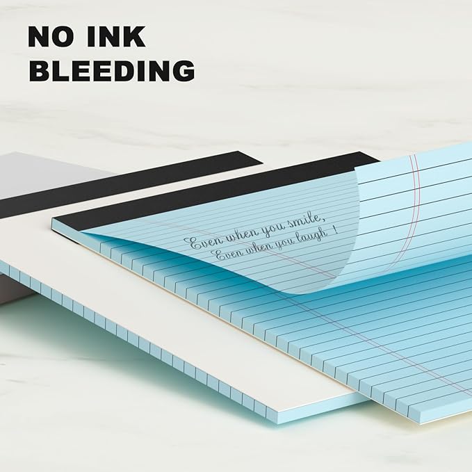 AILZFEI Blue Legal Pad Note Pads 8.5 x 11 inch, Wide Ruled Clear Print Writing - Image 4