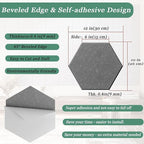 Hexagonal Acoustic Panels-12 Pack High-Density Sound Absorbing Panels - Image 4