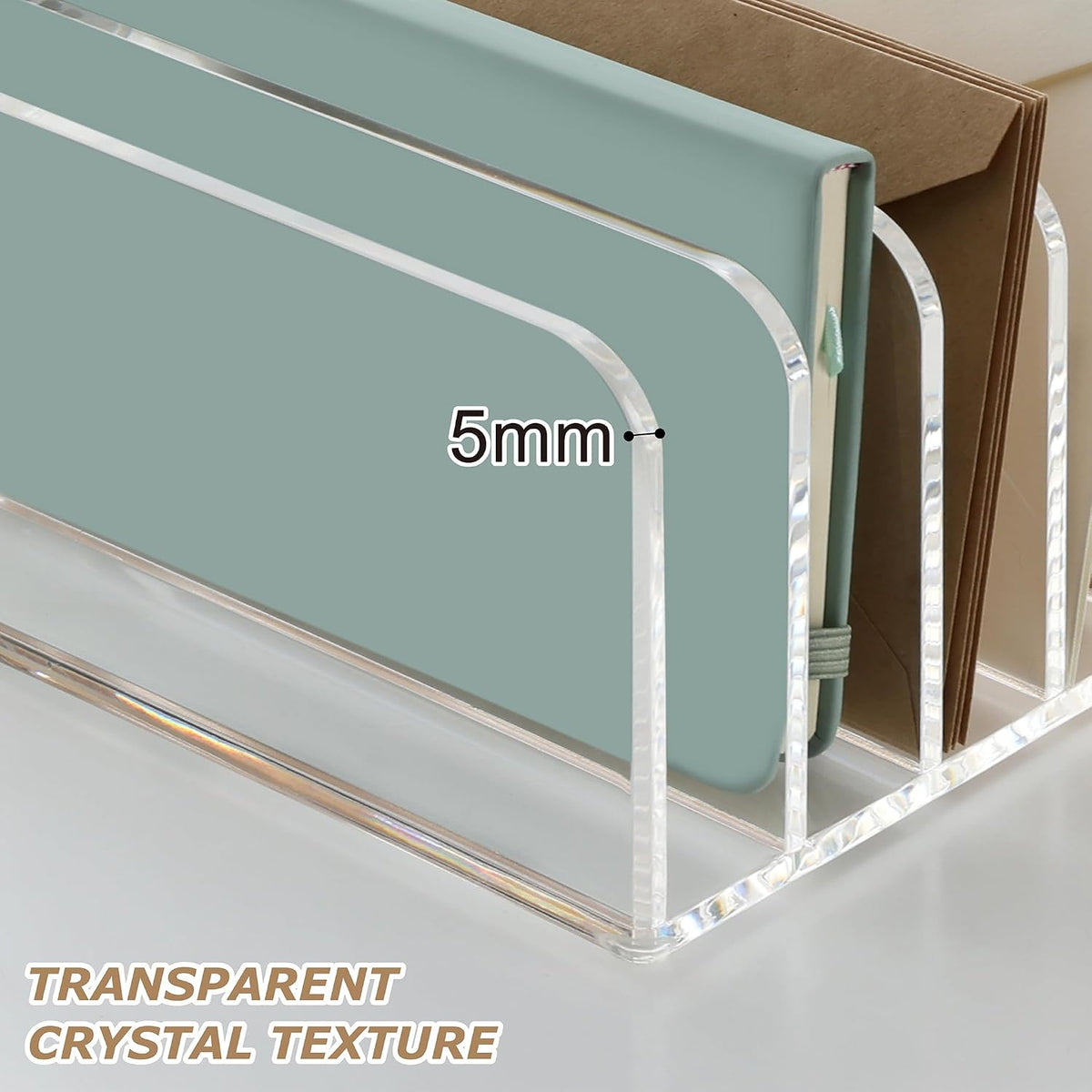 SANRUI Clear Desk Mail Organizer, 9 Slot Acrylic Office Document Sorter