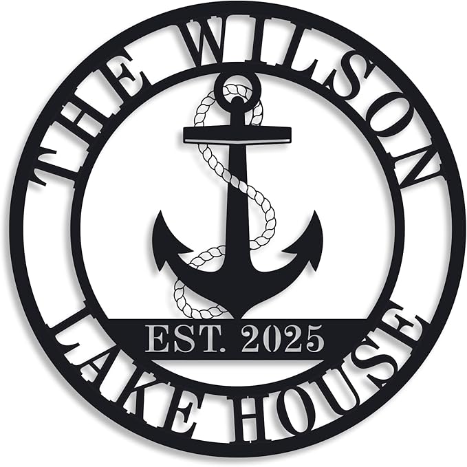 Personalized Lake House Decor, Custom Nautical Wall Decor, Nautical Decor by ENFODREAM