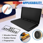 Large Stamp Pad, 6.1 x 3.4 Inch Black Ink Pad Premium Quality Felt Pad Rubber - Image 6