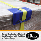ENJ Flatbed Edge Protectors for Cargo Loads Corner Protectors Flatbed Used Together with Webbing to Protect Cargo, 20 Pack | Corner Protectors Flatbed Used Together with Webbing to Protect Cargo