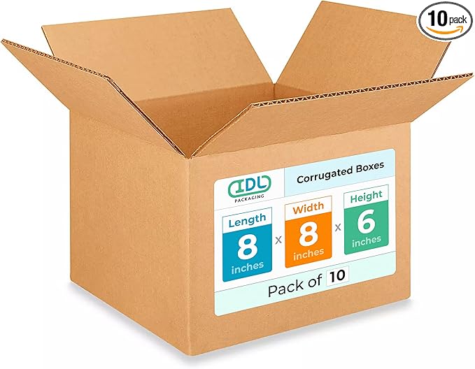 Small Moving & Shipping Boxes 8x8x6 inches by IDLPackaging
