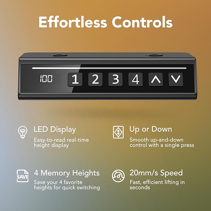 HUANUO 32" Small Electric Standing Desk Adjustable Height, 4 Memory Height - Image 7