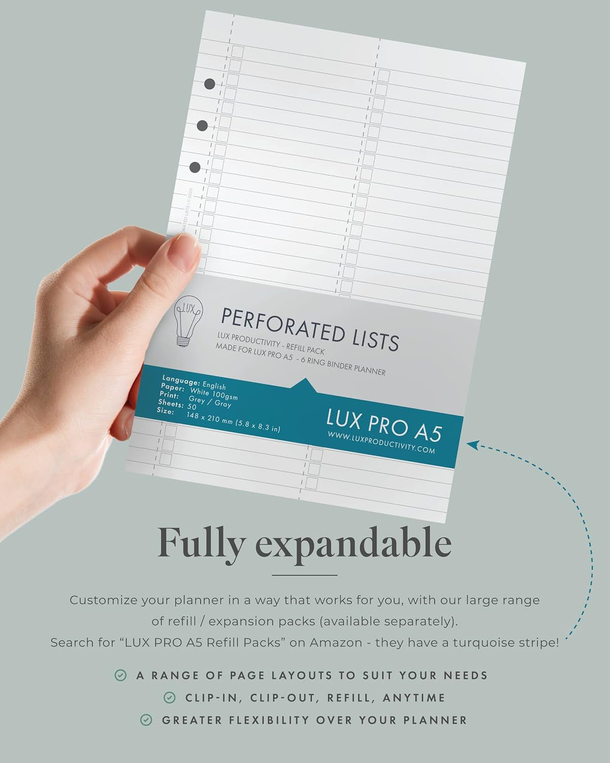 LUX PRO A5 - Daily Planner & appointment diary 2024 - Gratitude journal, ...