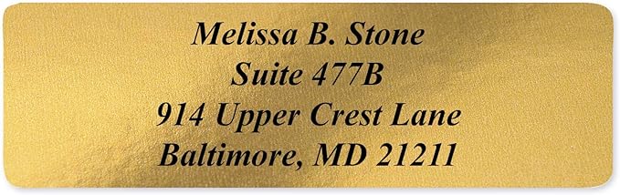 Gold Foil Personalized Return Address Labels Without Dispenser - Image 5