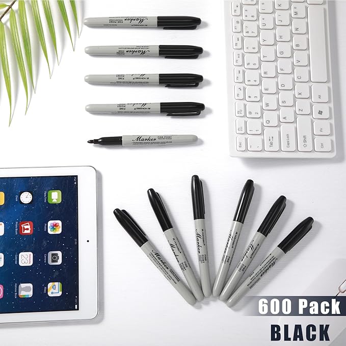 Thenshop 600 Pack Black Permanent Markers Bulk - Image 5