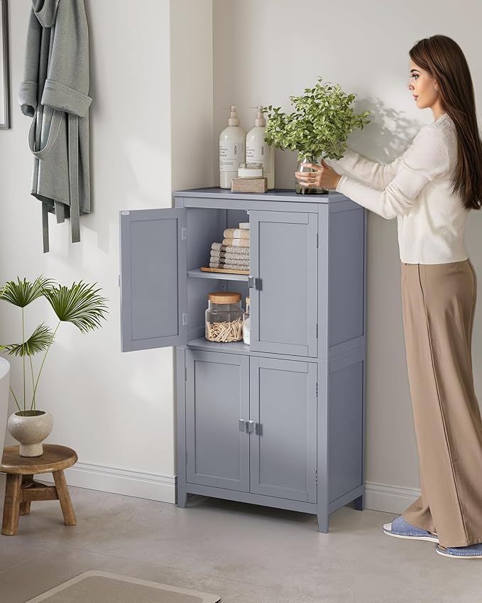 VASAGLE Floor Storage Cabinet, Freestanding Storage Unit - Image 2