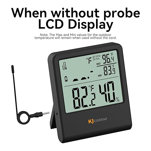 Digital Indoor Outdoor Thermometer Wired, Indoor Outdoor Temperature Monitor - Image 2