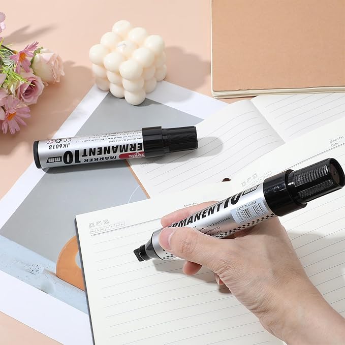 AojSup 20 Pack Jumbo Size Permanent Markers Bulk Permanent Markers Set Chisel - Image 6