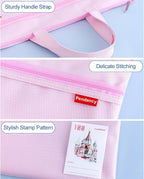 Pendancy Mesh Zipper Pouch 11x13.7 in, Large Double Pocket Waterproof File Bag - Image 5