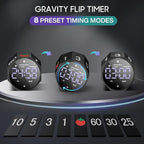 Digital Pomodoro Timer, Frosted Metal Productivity Cube Timer, 1.8 In LED - Image 2