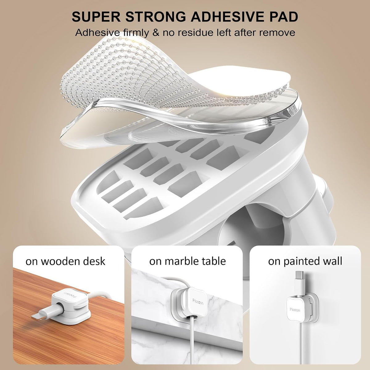 36 Pack Magnetic Cable Clip Organizer Cord Holder, Picozon Adhesive Cable Man...