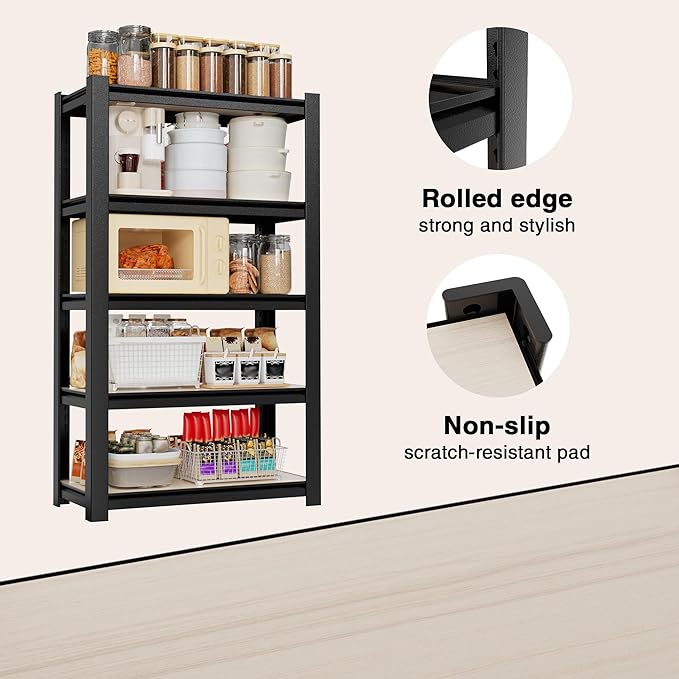 WORKPRO House 5-Tier Shelving Unit, 3000lbs Adjustable Storage Shelves - Image 4