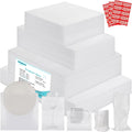 Dish Packing Supplies for Moving,320 Moving Supplies 4 Sizes (16 x 12", 12 x 12", 12 x 7.8", 7.8 x 7.8"),with 60 Fragile Stickers,High density thicker Cushion Foam for Plate Packing Shipping Storage.