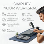 Nordik Felt and Leather Desk Mat Non-Slip - Image 6