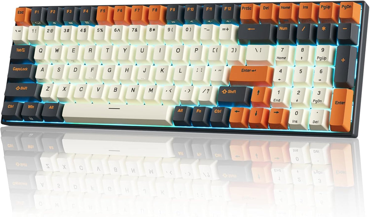 RK ROYAL KLUDGE RK100 Wireless Mechanical Keyboard RGB Backlit Bluetooth5.1/2...