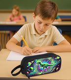 AnySmic Dinosaur Pencil Case for Boys and Girls, Dino Pencil Pouch for Kids - Image 7