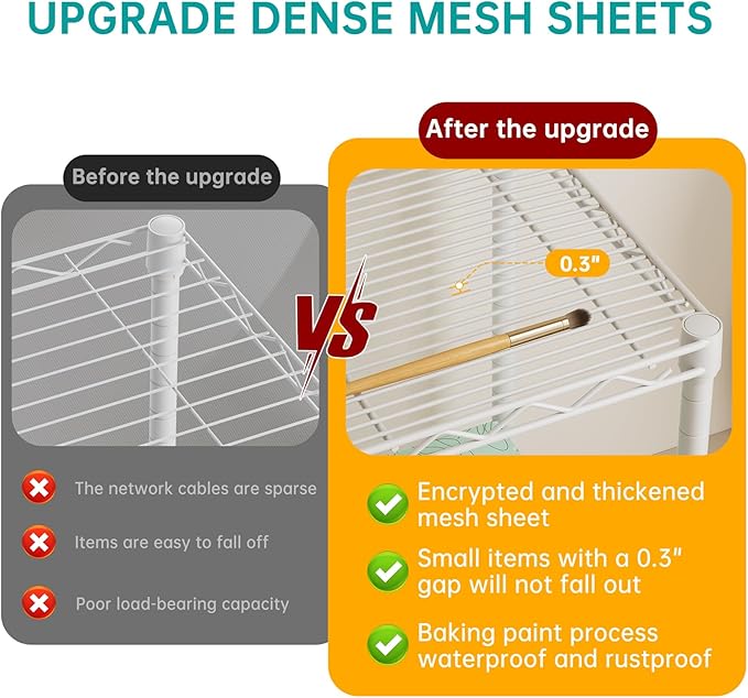 SINGAYE Shelf Closet Wire Shelving：Adjustable Metal Unit - Image 4