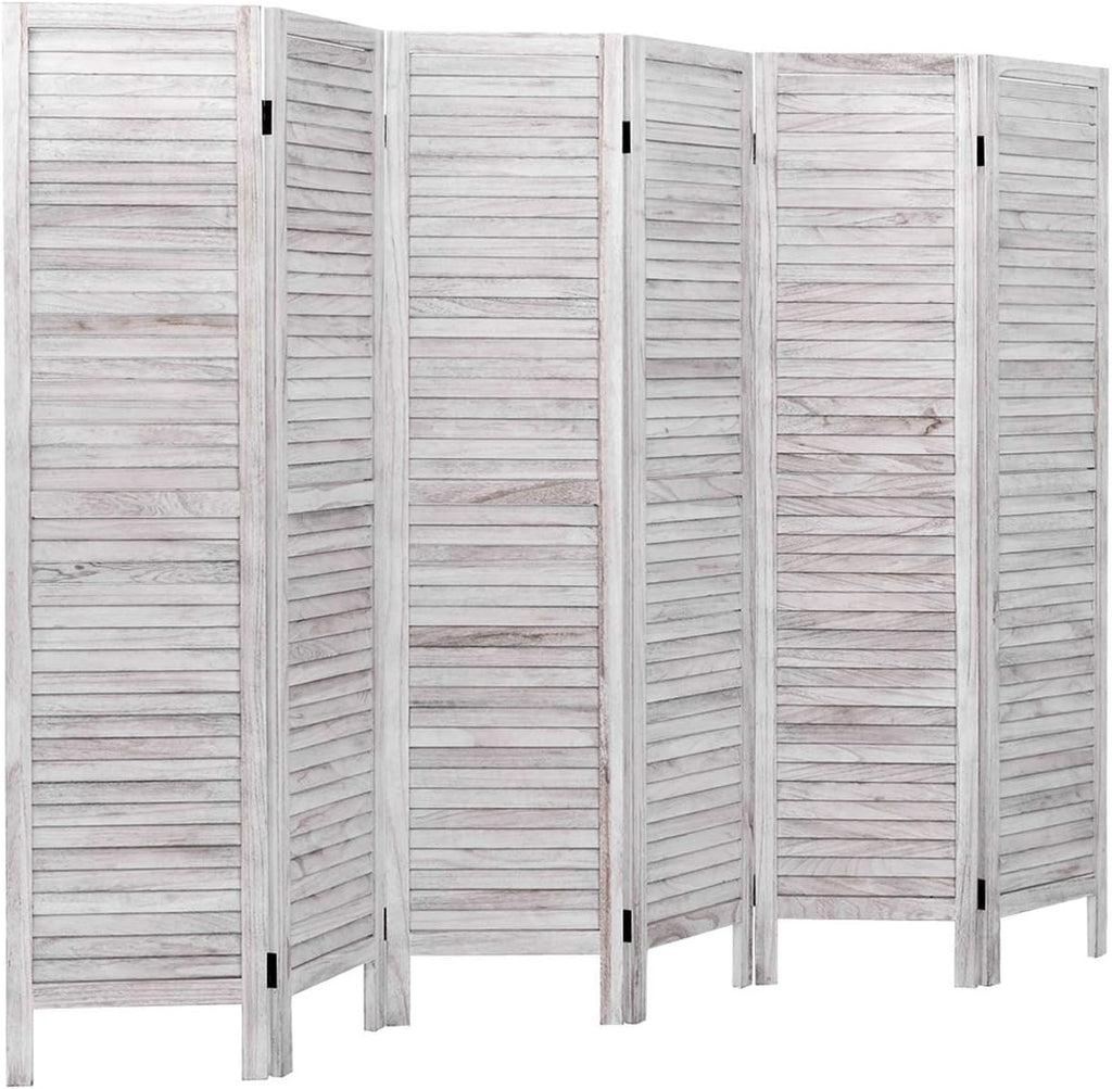 Giantex 6 Panel Wood Room Divider, 5.6 Ft Tall Oriental Folding Freestanding