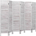 Giantex 6 Panel Wood Room Divider, 5.6 Ft Tall Oriental Folding Freestanding
